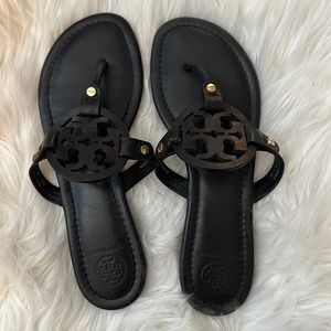 Tory Burch Miller Sandals Size 8 Black